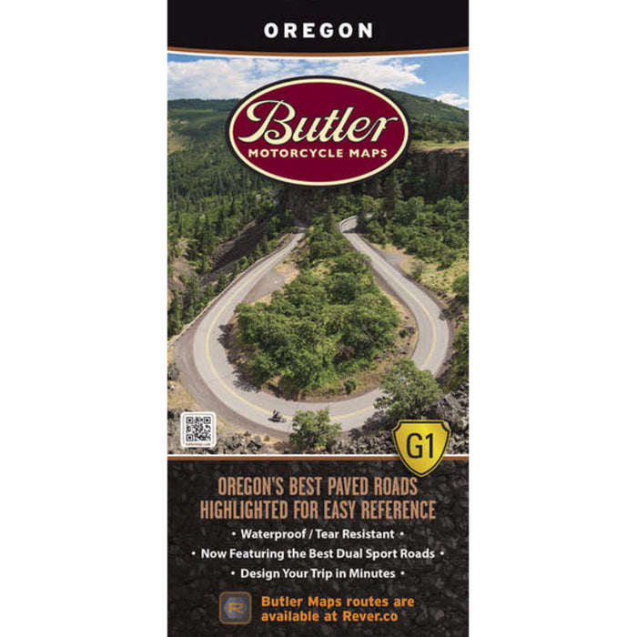 Butler Motorcycle Maps Oregon G1 Map